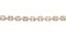 Crystal Rhinestone Cup Chain (Priced Per Foot) (3mm, Gold Plated) -